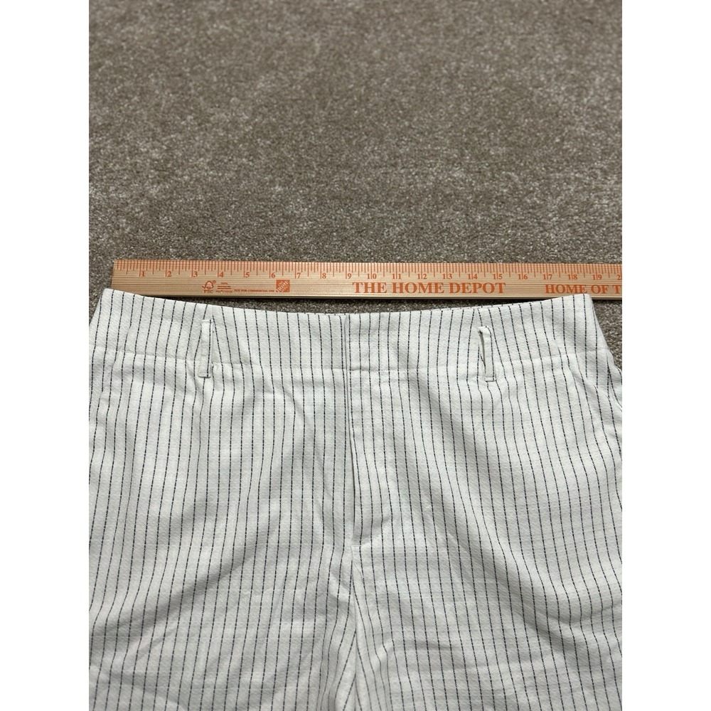 Banana Republic Shorts Womens 16  White Blue Stripes - Picture 2 of 7